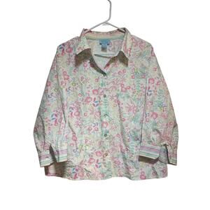 Sigrid Olsen Women's Button Up Shirt Size 2X
